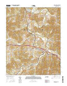 Gordonsville Tennessee Current topographic map, 1:24000 scale, 7.5 X 7.5 Minute, Year 2016