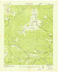 Grassy Cove Tennessee Historical topographic map, 1:24000 scale, 7.5 X 7.5 Minute, Year 1936