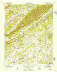 Graveston Tennessee Historical topographic map, 1:24000 scale, 7.5 X 7.5 Minute, Year 1952