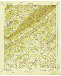 Graveston Tennessee Historical topographic map, 1:24000 scale, 7.5 X 7.5 Minute, Year 1941