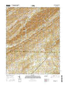 Graveston Tennessee Current topographic map, 1:24000 scale, 7.5 X 7.5 Minute, Year 2016