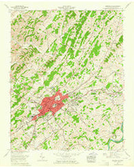 Greeneville Tennessee Historical topographic map, 1:24000 scale, 7.5 X 7.5 Minute, Year 1961