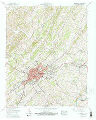Greeneville Tennessee Historical topographic map, 1:24000 scale, 7.5 X 7.5 Minute, Year 1961