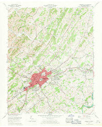 Greeneville Tennessee Historical topographic map, 1:24000 scale, 7.5 X 7.5 Minute, Year 1961
