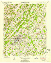 Greeneville Tennessee Historical topographic map, 1:24000 scale, 7.5 X 7.5 Minute, Year 1939