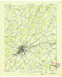 Greeneville Tennessee Historical topographic map, 1:24000 scale, 7.5 X 7.5 Minute, Year 1936