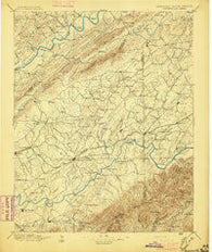Greeneville Tennessee Historical topographic map, 1:125000 scale, 30 X 30 Minute, Year 1896