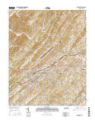 Greeneville Tennessee Current topographic map, 1:24000 scale, 7.5 X 7.5 Minute, Year 2016