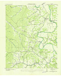 Greenfield Bend Tennessee Historical topographic map, 1:24000 scale, 7.5 X 7.5 Minute, Year 1936