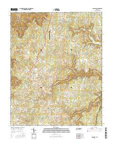Grimsley Tennessee Current topographic map, 1:24000 scale, 7.5 X 7.5 Minute, Year 2016