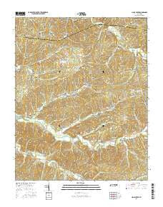 Halls Creek Tennessee Current topographic map, 1:24000 scale, 7.5 X 7.5 Minute, Year 2016