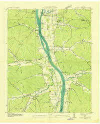 Harmon Creek Tennessee Historical topographic map, 1:24000 scale, 7.5 X 7.5 Minute, Year 1936