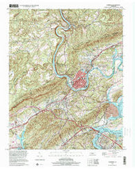 Harriman Tennessee Historical topographic map, 1:24000 scale, 7.5 X 7.5 Minute, Year 1998