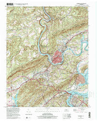 Harriman Tennessee Historical topographic map, 1:24000 scale, 7.5 X 7.5 Minute, Year 1998