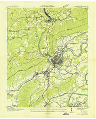 Harriman Tennessee Historical topographic map, 1:24000 scale, 7.5 X 7.5 Minute, Year 1935