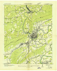 Harriman Tennessee Historical topographic map, 1:24000 scale, 7.5 X 7.5 Minute, Year 1935
