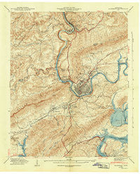 Harriman Tennessee Historical topographic map, 1:24000 scale, 7.5 X 7.5 Minute, Year 1941