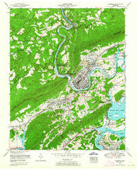 Harriman Tennessee Historical topographic map, 1:24000 scale, 7.5 X 7.5 Minute, Year 1953