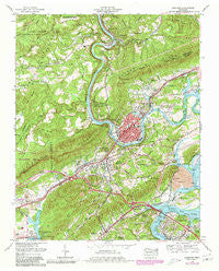 Harriman Tennessee Historical topographic map, 1:24000 scale, 7.5 X 7.5 Minute, Year 1968