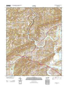 Harriman Tennessee Historical topographic map, 1:24000 scale, 7.5 X 7.5 Minute, Year 2013