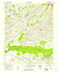Harris Tennessee Historical topographic map, 1:24000 scale, 7.5 X 7.5 Minute, Year 1956