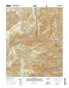 Hartford Tennessee Current topographic map, 1:24000 scale, 7.5 X 7.5 Minute, Year 2016