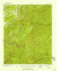 Haw Knob Tennessee Historical topographic map, 1:62500 scale, 15 X 15 Minute, Year 1933