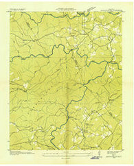 Hebbertsburg Tennessee Historical topographic map, 1:24000 scale, 7.5 X 7.5 Minute, Year 1936