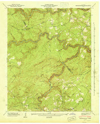 Hebbertsburg Tennessee Historical topographic map, 1:24000 scale, 7.5 X 7.5 Minute, Year 1945