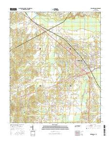 Henderson Tennessee Current topographic map, 1:24000 scale, 7.5 X 7.5 Minute, Year 2016