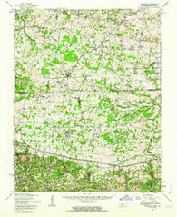 Herndon Kentucky Historical topographic map, 1:62500 scale, 15 X 15 Minute, Year 1957