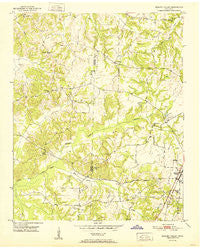 Hickory Valley Tennessee Historical topographic map, 1:24000 scale, 7.5 X 7.5 Minute, Year 1951