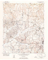 Hickory Valley Tennessee Historical topographic map, 1:24000 scale, 7.5 X 7.5 Minute, Year 1951