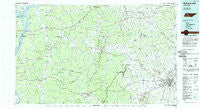 Hohenwald Tennessee Historical topographic map, 1:100000 scale, 30 X 60 Minute, Year 1986