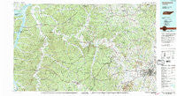 Hohenwald Tennessee Historical topographic map, 1:100000 scale, 30 X 60 Minute, Year 1986