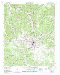 Hohenwald Tennessee Historical topographic map, 1:24000 scale, 7.5 X 7.5 Minute, Year 1951