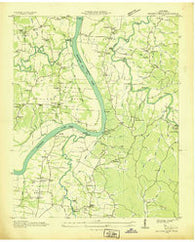 Hookers Bend Tennessee Historical topographic map, 1:24000 scale, 7.5 X 7.5 Minute, Year 1936