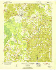 Hornsby Tennessee Historical topographic map, 1:24000 scale, 7.5 X 7.5 Minute, Year 1951