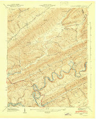 Howard Quarter Tennessee Historical topographic map, 1:24000 scale, 7.5 X 7.5 Minute, Year 1943