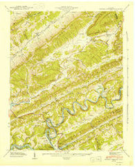 Howard Quarter Tennessee Historical topographic map, 1:24000 scale, 7.5 X 7.5 Minute, Year 1943