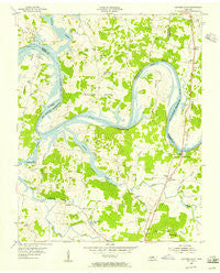 Hunters Point Tennessee Historical topographic map, 1:24000 scale, 7.5 X 7.5 Minute, Year 1955