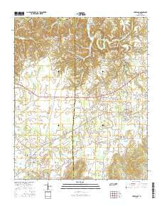 Huntland Tennessee Current topographic map, 1:24000 scale, 7.5 X 7.5 Minute, Year 2016