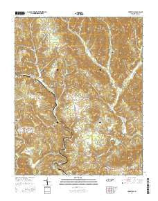 Huntsville Tennessee Current topographic map, 1:24000 scale, 7.5 X 7.5 Minute, Year 2016