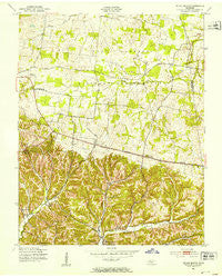 Indian Mound Tennessee Historical topographic map, 1:24000 scale, 7.5 X 7.5 Minute, Year 1951