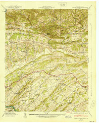 Indian Springs Tennessee Historical topographic map, 1:24000 scale, 7.5 X 7.5 Minute, Year 1940