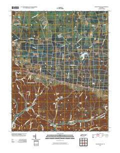 Indian Mound Tennessee Historical topographic map, 1:24000 scale, 7.5 X 7.5 Minute, Year 2010