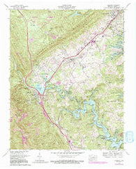 Jacksboro Tennessee Historical topographic map, 1:24000 scale, 7.5 X 7.5 Minute, Year 1973