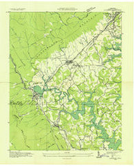 Jacksboro Tennessee Historical topographic map, 1:24000 scale, 7.5 X 7.5 Minute, Year 1936