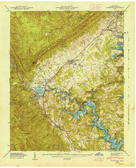 Jacksboro Tennessee Historical topographic map, 1:24000 scale, 7.5 X 7.5 Minute, Year 1946