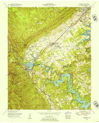Jacksboro Tennessee Historical topographic map, 1:24000 scale, 7.5 X 7.5 Minute, Year 1952